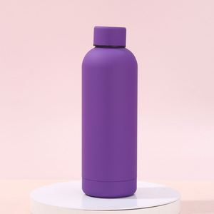 American Style Custom Logo Rubber Painting Vacuum <b>Thermos</b> <b>Bottle</b> Small Mouth Sports Water <b>Bottle</b> With Strap - Product Image 6
