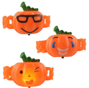 Pulsera de <span class=keywords><strong>calabaza</strong></span> Led parpadeante para niños, de plástico, para Halloween, barata - Product Image 5