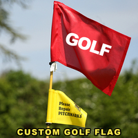 Drapeaux de mini-golf personnalisés, double face, bannière de golf extérieure 12x18 pouces, bannière Oxford personnalisée, drapeau de golf personnalisé