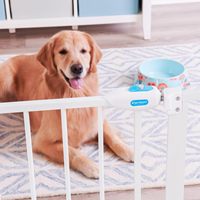 TAK Porte rétractable sans perçage pour escalier Garde-corps de porte pour animaux de compagnie Métal de haute qualité + ABS Porte de sécurité Porte de jeu