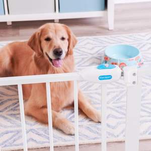TAK Porte rétractable sans perçage pour escalier Garde-corps de porte pour animaux de compagnie Métal de haute qualité + ABS Porte de sécurité Porte de jeu - Product Image 4