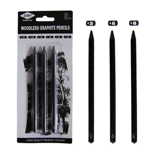 3 pièces Ensemble Professionnel Doux Moyen Croquis Dessin <span class=keywords><strong>Crayon</strong></span> <span class=keywords><strong>Crayon</strong></span> De Charbon De Bois Pour La Peinture D'art - Product Image 1