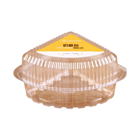 Boîte à gâteau en plastique jetable triangulaire de haute qualité, facile à utiliser, vente chaude