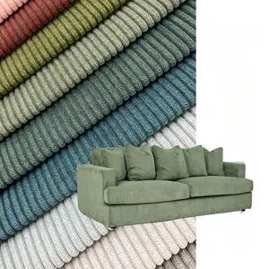 Woven Plain Dye Custom Corduroy Bag Fabric Materials Nylon Polyester Wide Wale Upholstery Sofa Corduroy Free Customized Weft T/T