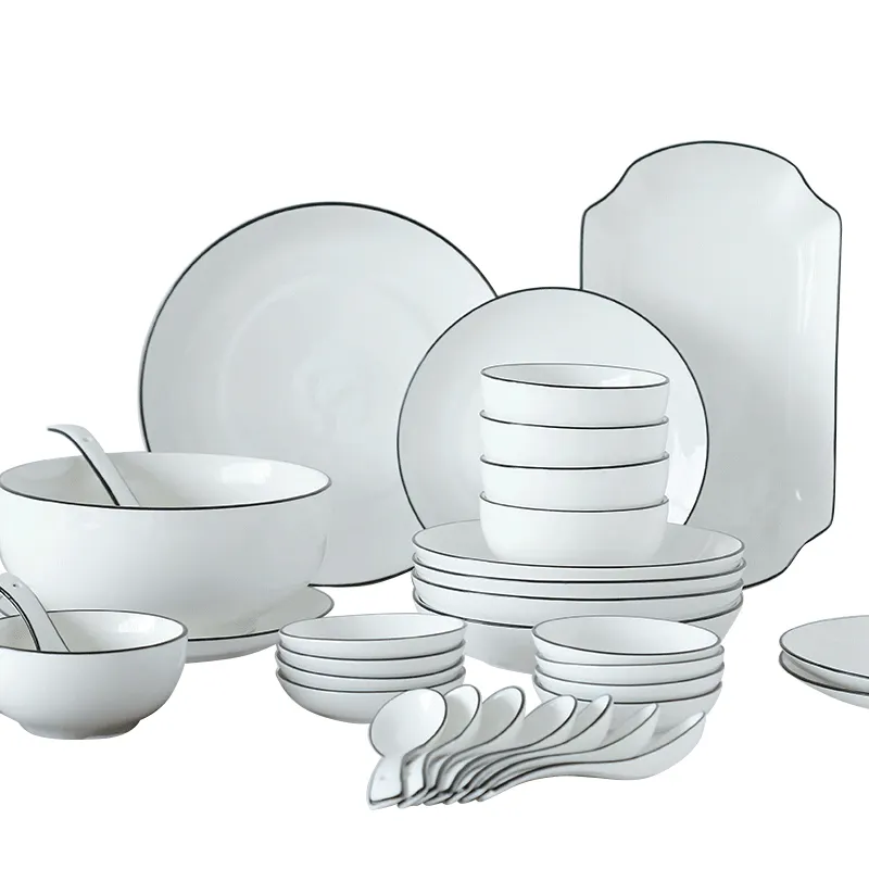 Conjunto de louça + aparelho de jantar, conjunto de louças + louças de cerâmica, pratos de jantar, restaurante, caixa de jantar, porcelana, jantar