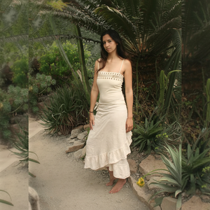 Débardeur court en coton 100% naturel, imprimé à la main, style décontracté, tissu tricoté respirant, pour femmes - Product Image 1