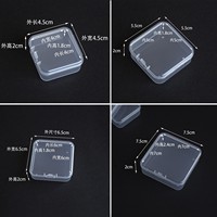 Boîte de voyage miniature en plastique transparent avec couvercle transparent, étui de rangement en PP pour petits objets, bracelets, lunettes, pierres précieuses, montres