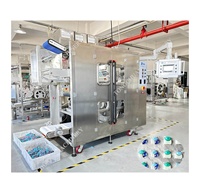 Machine d'emballage automatique électrique 2025 de pointe pour dosettes de lessive PVA hydrosolubles avec moteur et pompe PLC, haute productivité