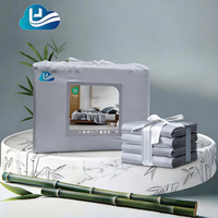Parure de draps Cloudland King-bamboo-sheets Queen Modern 4 pièces en viscose de bambou rafraîchissante, certifiée Oeko-Tex 100, 400TC, régulatrice de température