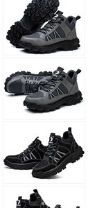 Botas de trabajo de seguridad industrial en existencias al por mayor, protección antiimpacto con punta de acero transpirable resistente a productos químicos y aceite CE - Product Image 4