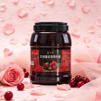 Selai Minuman Cranberry Mawar Kental dan Halus, Label Pribadi Kustom Lotlong, untuk Toko Roti, Kue, Hotel, Restoran