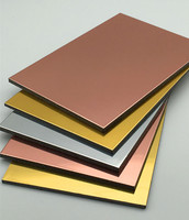 Panel compuesto de aluminio con espejo dorado o plateado (ACP) ACM antiestático para revestimiento de paredes ligeras para aplicaciones hoteleras