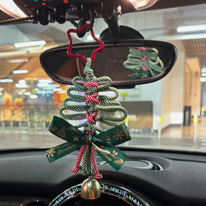 Colgante Minimalista de Nailon de Alta Gama para Coche, Decoración para el Espejo Retrovisor, Árbol de Navidad, Accesorios Interiores para Coche, Montado - Product Image 6