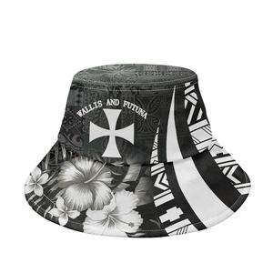 Offres Spéciales dans les zones touristiques Polynésie Été Plage Chapeau de pêcheur Îles de Wallis et Futuna Fleur Imprimer Seaux Chapeau - Product Image 1