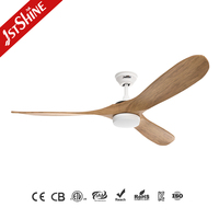 1stshine Led Ventilateur de Plafond Design Décoratif 3 Lames Télécommande Dimmable Bldc Led Ventilateur de Plafond Lumière