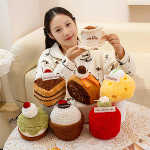 Luckykoo, venta al por mayor, figuras de peluche personalizadas de Aruba, juguetes rellenos de algodón PP, pastel, postre, pan, diseño, juguete de comida de peluche - Product Image 3