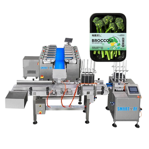 <span class=keywords><strong>Machine</strong></span> à emballer de plateau automatique SW-T1 <span class=keywords><strong>Machine</strong></span> à emballer de légumes et de fruits de peseur linéaire de 12 têtes - Product Image 1
