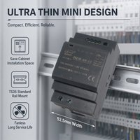 Alimentation industrielle HDR-60 60W AC/DC à montage sur rail DIN 12V 24V 2.5A 4.5A, design compact, adaptateur de commutation