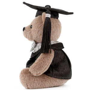 Zaves <span class=keywords><strong>Teddy</strong></span> <span class=keywords><strong>Bear</strong></span> Boneca Casal Soft Plush Decoração Para Casa Crianças Diversão Festa Sentado Vestido Preto Bowtie Mortarboard Presente De Graduação - Product Image 3