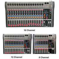Console de Mixage Professionnelle INSIGAI 16 Canaux, Table de Mixage Amplifiée USB, Système Audio Live 16 Canaux