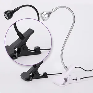 Lampe UV LED ultraviolette mini à clipser, tube métallique flexible pour usage domestique, lampe de bureau USB, séchoir à ongles pour le durcissement du gel UV pour le nail art DIY - Product Image 6