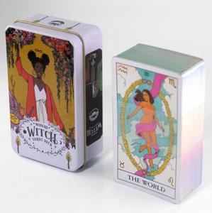 Chất lượng cao 78pcs vàng dập in ấn Tarot thẻ nhiều loại sáng bóng cạnh sắt hộp Oracle Hội Đồng Quản trị thẻ trò chơi với hướng dẫn sử dụng cuốn sách - Product Image 3