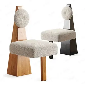 Простой креативный обеденный стул из массива дерева в американском стиле, дизайнерский художественный книжный стул в итальянском стиле