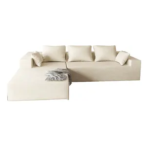 Italienischer Stil Wohnzimmermöbel Eck-L-Form geteiltes Sofa-couch-Set hohe Dichte Schaumstofffüllung geteilte Schlafsofas
