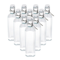 Bouteille décanteuse en verre Premium SwingTop pour Limoncello, spiritueux artisanaux, kombucha fermenté et boissons artisanales