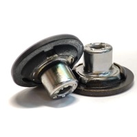 Produsen Kancing Stud Logam Paduan Seng Bentuk Silang Berlubang Tahan Lama Vintage Kustom, Grosir Langsung dari Pabrik