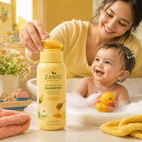 Bouteille cylindrique en PE de 300 ml avec bouchon à clapet, étiquetage, impression par estampage à chaud pour shampoings pour animaux, gels douche, lotions, soins pour bébés, emballages cosmétiques