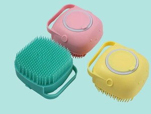 Özelleştirmek <span class=keywords><strong>Pet</strong></span> fırçalar banyo masaj fırçası şampuanlık köpek bakım silikon duş fırçası kedi evcil banyo için - Product Image 2