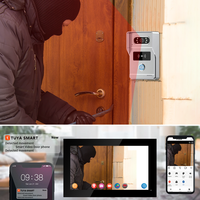 Interphone vidéo sans batterie 2 moniteurs, système d'interphone WiFi TUYA pour la maison/le bureau avec double écran