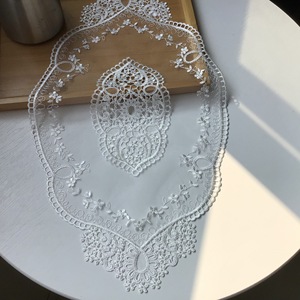Manteles individuales con encaje floral, posavasos para mesa de café, decoraciones, cojines para sofá, accesorios vintage para fotografías, cubierta de encaje - Product Image 2