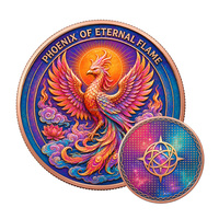 Pièce de monnaie en cuivre colorée de 1 oz à bas prix, motif mythologique Méduse, pièce de monnaie en relief artistique fantastique, livrée dans un étui