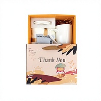 Coffrets cadeaux de tasses et serviettes de luxe personnalisés avec logo personnalisé, coffret cadeau promotionnel pour la remise des diplômes, Noël et Thanksgiving