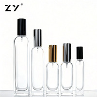 Bouteilles de parfum en verre carrées pour femmes 10ml-50ml Huile d'atomiseur de pulvérisation rechargeable en verre carré pour diffuseur