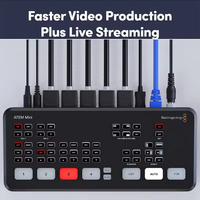 BMD ATEM Mini Pro 4 Multi-View Aufnahme-Videomischer und -Switcher für Live-Streaming, Rundfunk und Interviews