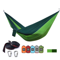 Hamac de camping Ripstop fabriqué en Chine, léger, en nylon, avec sac de transport, pour intérieur/extérieur, jardin, plage, mobilier d'extérieur