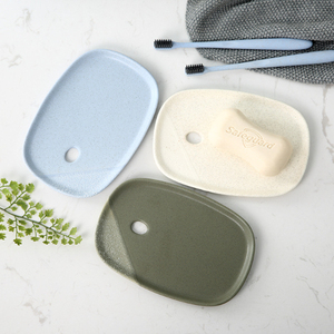 Bathroom Decorative Goodies Vanity Sink <strong>Soap</strong> Holder with Three Drain Holes Cute <strong>Ceramic</strong> Round <strong>Soap</strong> <strong>Dish</strong> - Product Image 5