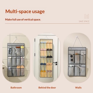 Organizador de zapatillas para colgar en la puerta, de 5 capas, de tela no tejida, con múltiples compartimentos, para uso doméstico, transfronterizo - Product Image 6