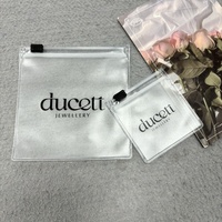 Bolsa pequeña de joyería con logotipo personalizado, embalaje con cremallera, bolsas mini con cierre de cremallera, bolsas de plástico, impresión offset de PVC, serigrafía