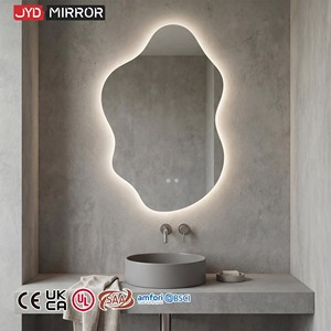 <span class=keywords><strong>Miroir</strong></span> <span class=keywords><strong>de</strong></span> <span class=keywords><strong>salle</strong></span> <span class=keywords><strong>de</strong></span> <span class=keywords><strong>bain</strong></span> <span class=keywords><strong>asymétrique</strong></span> <span class=keywords><strong>de</strong></span> forme irrégulière avec éclairage LED à 3 couleurs à intensité variable, fonction mémoire, à fixer au mur, vente en gros - Product Image 5