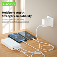 Maimi 20000mAh Power Bank Chargeur portable Batterie externe avec double sortie USB Indicateur LED Haute capacité pour smartphone