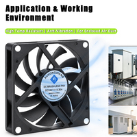 Ventilateur axial sans balais DC 8010 5V 12V 24V ultra-mince 3000 tr/min à double roulement à billes pour le refroidissement des ordinateurs, des processeurs, des Smart TV et des décodeurs