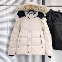 Veste d'hiver style canadien avec garniture en fourrure, épaisse, imperméable, respirante, à manches longues, pour hommes et femmes