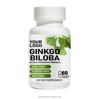 OEM Ginkgo Biloba Extrakt Kapseln Antioxidans Kräuterergänzung für Erwachsene Nicht für Schwangere Private Label Fabrik Nahrungsergänzungsmittel