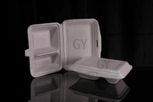 กล่องอาหารโฟมกล่องใส่อาหารแบบใช้แล้วทิ้งภาชนะโฟมสีขาวกล่องใส่อาหารกล่องอาหารกลางวัน - Product Image 2