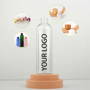 16 Unzen 500 ml leeres PET flüssiges Kunststoff Kosmatische Cosmo-Flasche Kunststoff Shampooflasche für Haarconditioner mit Seifenspenderpumpe