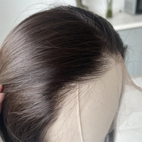 Vente en gros de cheveux humains vierges européens vierges alignés avec cuticules vierges brunes naturelles entièrement attachés à la main perruques en soie 5X5 perruques en dentelle complète